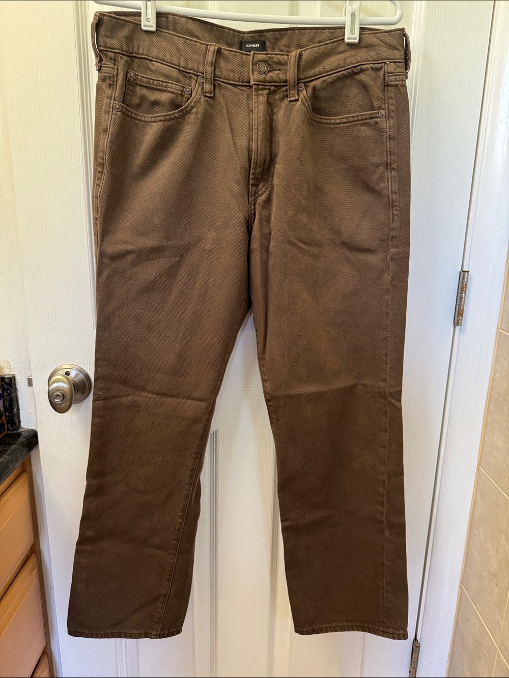 Brown Men's Jeans - Express 31x30 straight fit